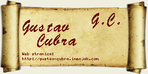 Gustav Čubra vizit kartica